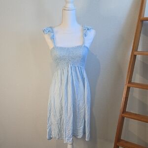 Raviya Light Blue Smocked Mini Dress